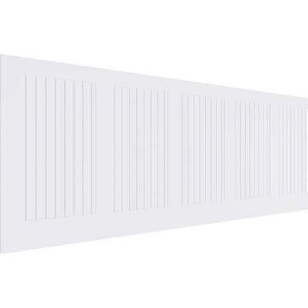 Ekena Millwork 36"H x 94 1/2"W Framed Beadboard PVC Wainscot Paneling Kit WPK36X94FBD